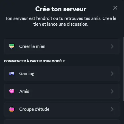 Création complète de serveur Discord